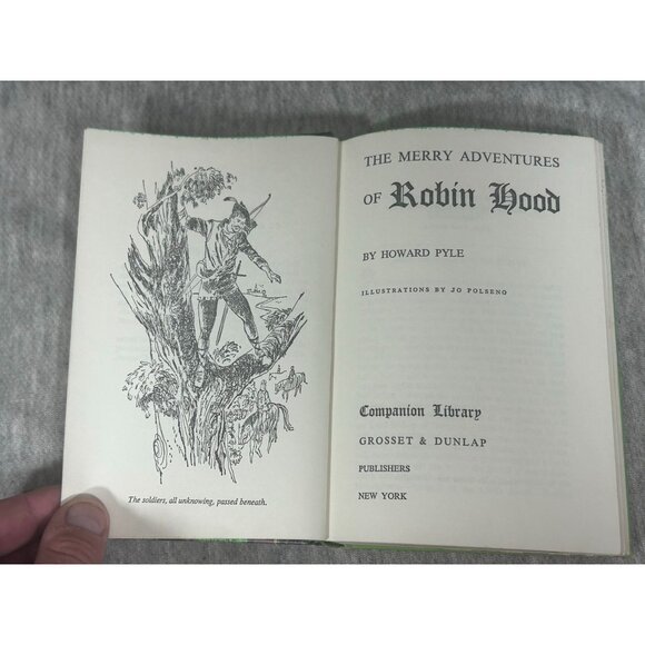 The Merry Adventures of Robin Hood Novel by Howard Pyle Hardcover 1965 - Picture 3 of 9